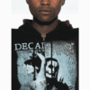 Devil print zipped hoodie Black
