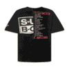 Fake Shoulder Seam T-Shirt Black Back