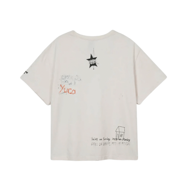 Hand-Drawing-Washed-T-Shirt-Back Hand-Drawing Washed T-Shirt Back