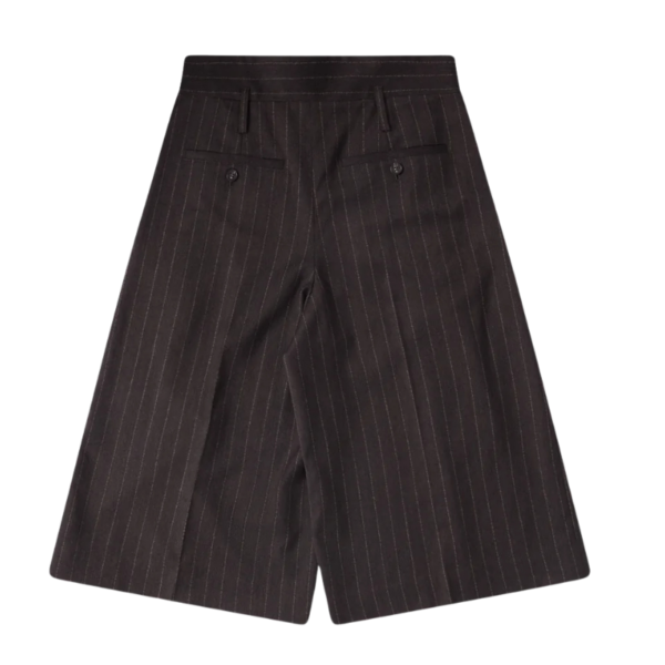 Peeling Waist Wide Leg Shorts Brown Back