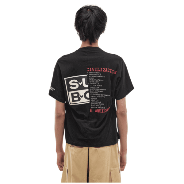 Protocol Index Black Fake Shoulder Seam Tee Back