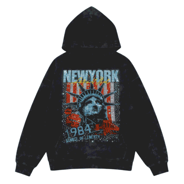 Protocol-Index NYC Rhinestone Hoodie Protocol-Index NYC Rhinestone Hoodie