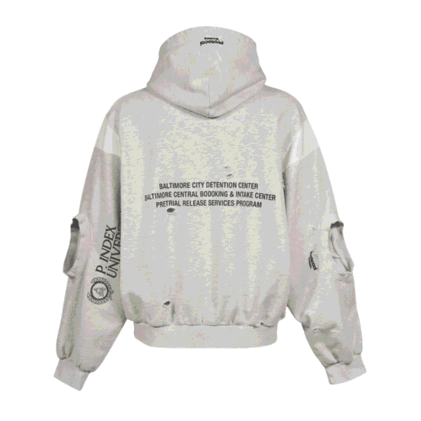 Protocol Index RECONSTRUCTED ZIP HOODIE