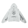 Reconstructed Sweatshirts Zip Hoodie