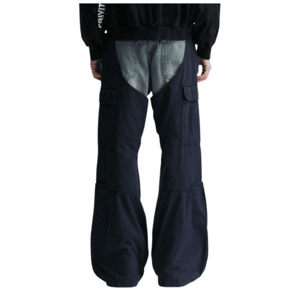 Protocol-Index-Biker-Cargo-Denim-Pants-Model-Back Protocol-Index Biker Cargo Denim Pants Model Back