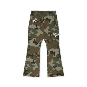 Protocol-Index-Military-Camo-Flared-Work-Pants Protocol Index Military Camo Flared Work Pants