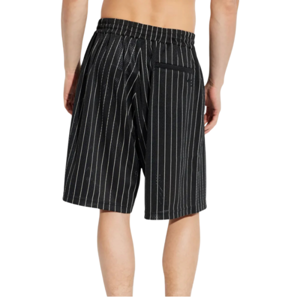 striped drawstring shorts Back