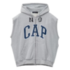 Boxy Sleeveless Zip-Up Hoodie