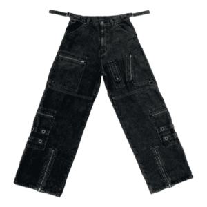 Flight Denim Pants Black